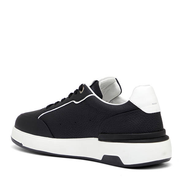 Siyah Hakiki Deri Erkek Sneaker - E25I1AY57316-A23 - 4