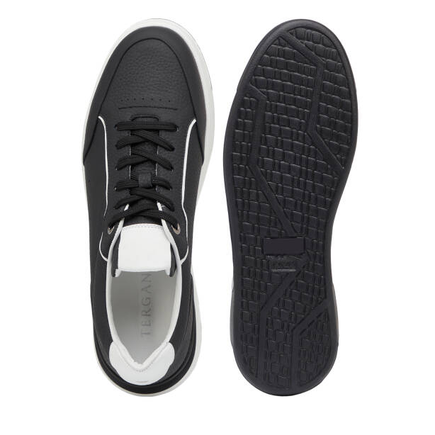 Siyah Hakiki Deri Erkek Sneaker - E25I1AY57316-A23 - 6