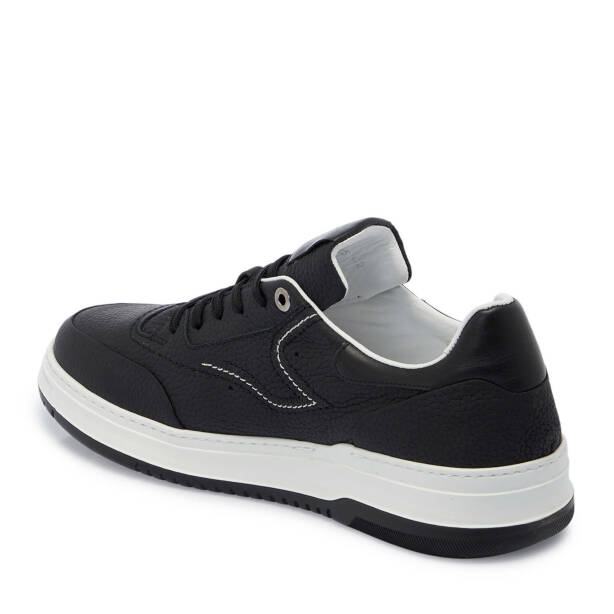 Siyah Hakiki Deri Erkek Sneaker - E25I1AY57317-A23 - 3