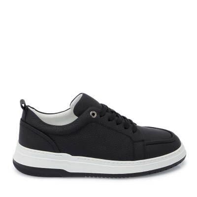 Siyah Deri Erkek Sneaker - E25I1AY57318-A23 - 3