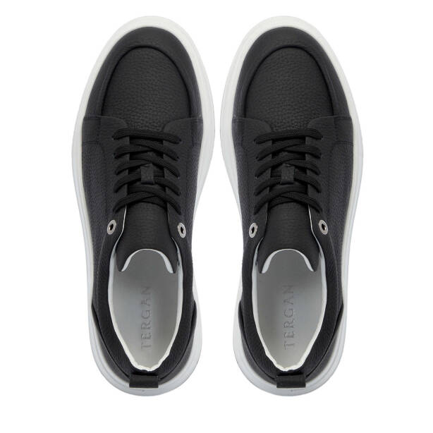 Siyah Hakiki Deri Erkek Sneaker - E25I1AY57318-A23 - 5