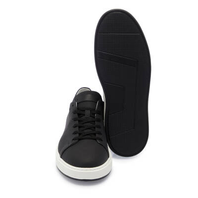 Siyah Deri Erkek Sneaker - E25I1AY57319-A23 - 4