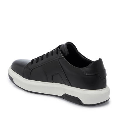 Siyah Deri Erkek Sneaker - E25I1AY57321-A23 - 2