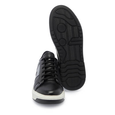 Siyah Deri Erkek Sneaker - E25I1AY57321-A23 - 4