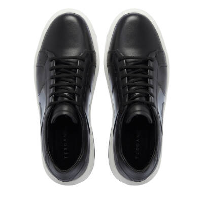 Siyah Deri Erkek Sneaker - E25I1AY57321-A23 - 5