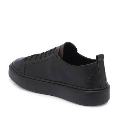  Siyah Deri Erkek Sneaker - E25I1AY57348-A41 - 2