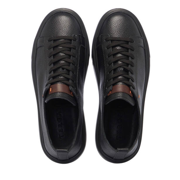 Siyah Hakiki Deri Erkek Sneaker - E25I1AY57348-A41 - 5