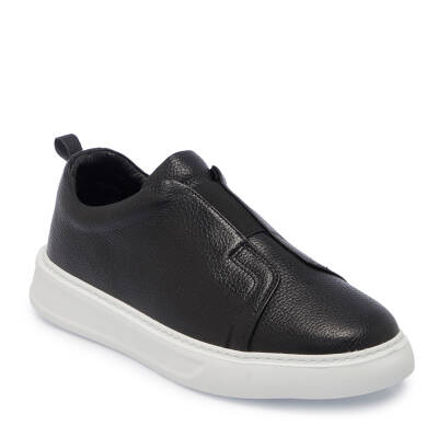 Siyah Deri Erkek Sneaker - E25I1AY57349-A41 