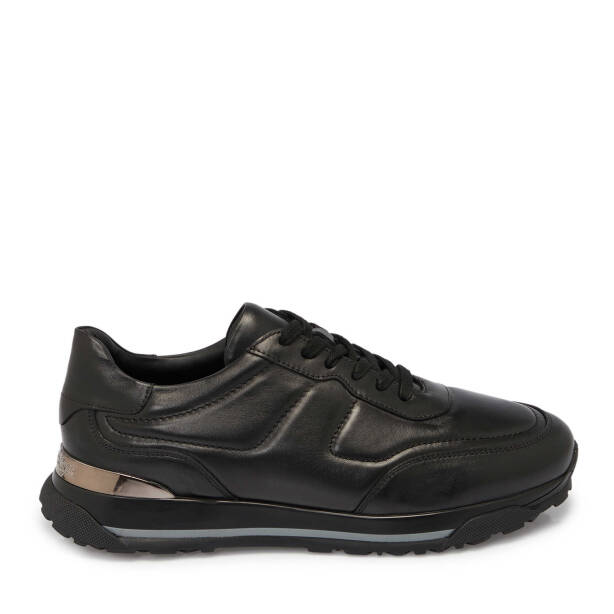 Siyah Deri Erkek Sneaker - E25S1AY57379-A23 - 3