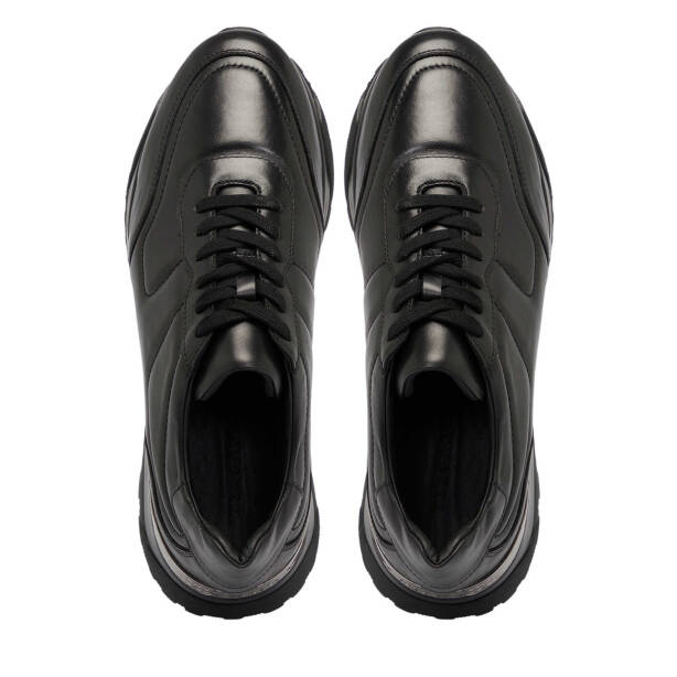 Siyah Deri Erkek Sneaker - E25S1AY57379-A23 - 5