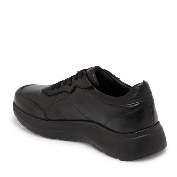 Siyah Deri Erkek Sneaker - E25S1AY57380-A23 - 2