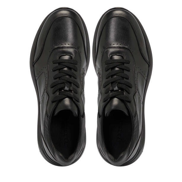 Siyah Deri Erkek Sneaker - E25S1AY57380-A23 - 5