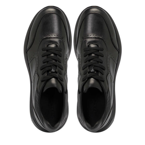 Siyah Deri Erkek Sneaker - E25S1AY57380-A23 - 5
