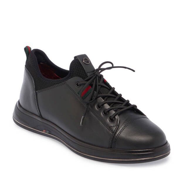 Siyah Deri Erkek Sneaker - E25S1AY57384-A23 