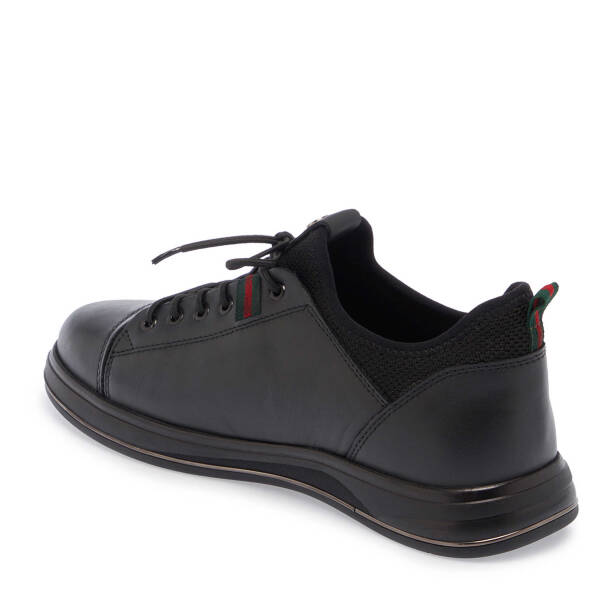Siyah Deri Erkek Sneaker - E25S1AY57384-A23 - 2