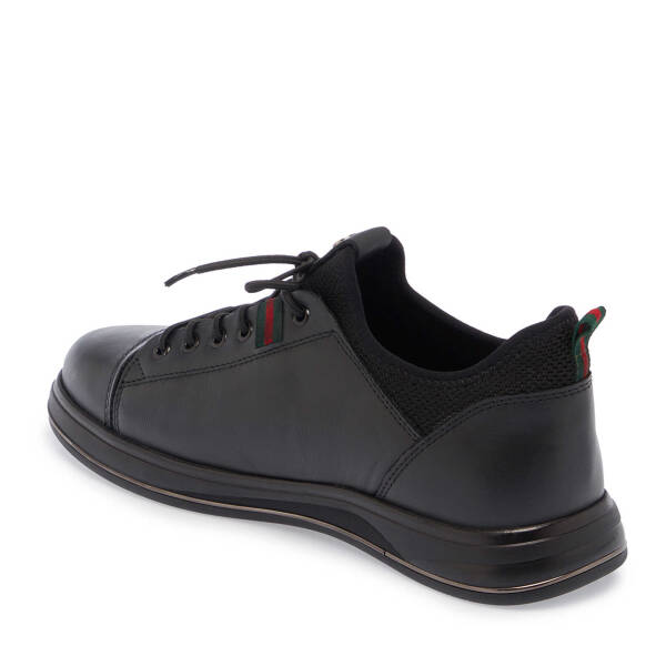 Siyah Deri Erkek Sneaker - E25S1AY57384-A23 - 2