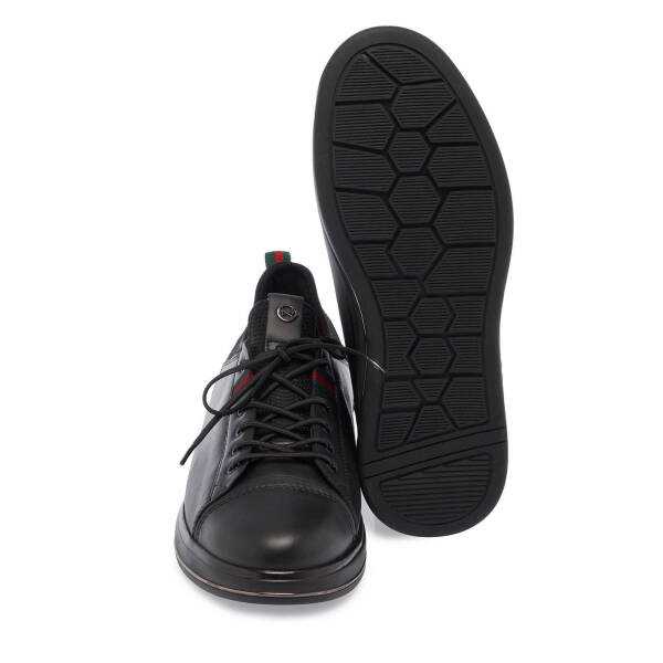 Siyah Deri Erkek Sneaker - E25S1AY57384-A23 - 4