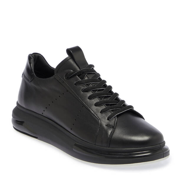 Siyah Deri Erkek Sneaker - E25S1AY57385-A23 - 1