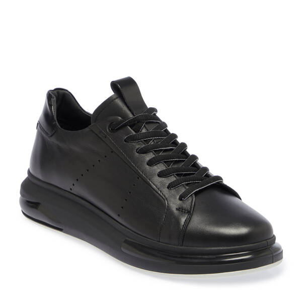 Siyah Deri Erkek Sneaker - E25S1AY57385-A23 - 1