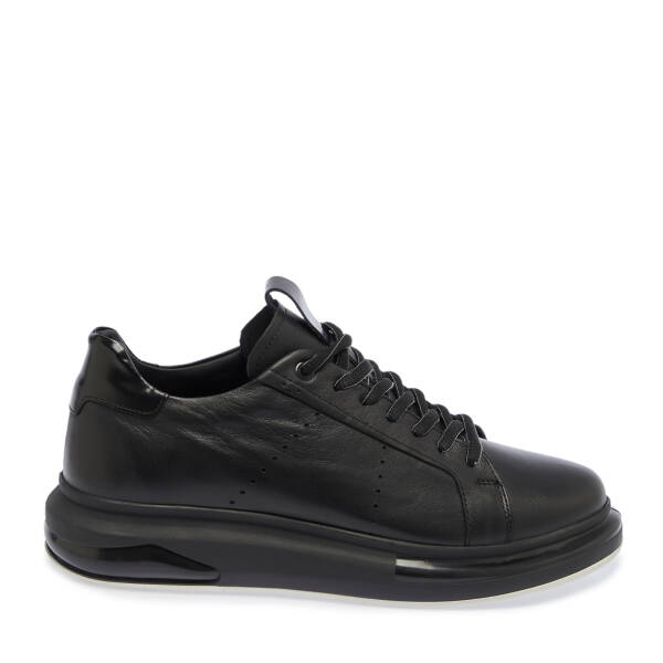 Siyah Deri Erkek Sneaker - E25S1AY57385-A23 - 3