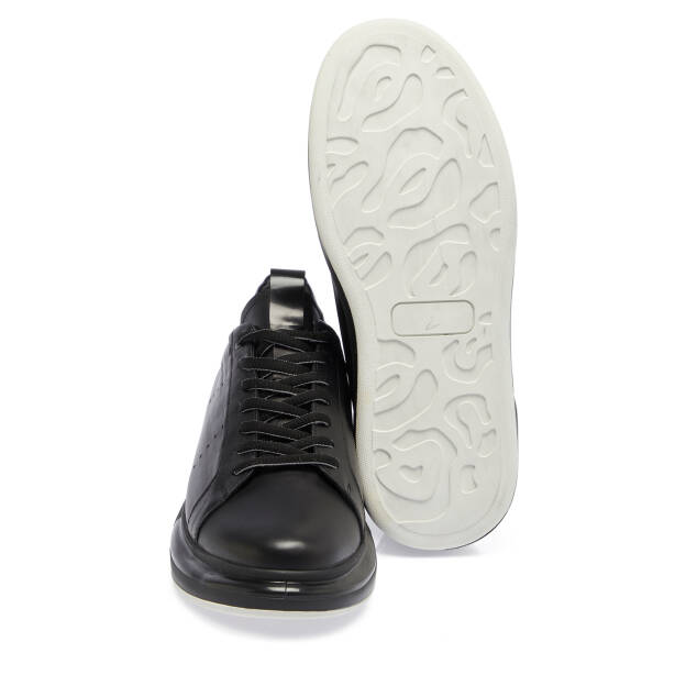 Siyah Deri Erkek Sneaker - E25S1AY57385-A23 - 4