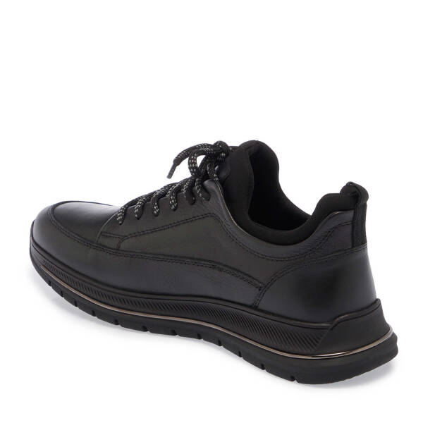 Siyah Deri Erkek Sneaker - E25S1AY57386-A23 - 2