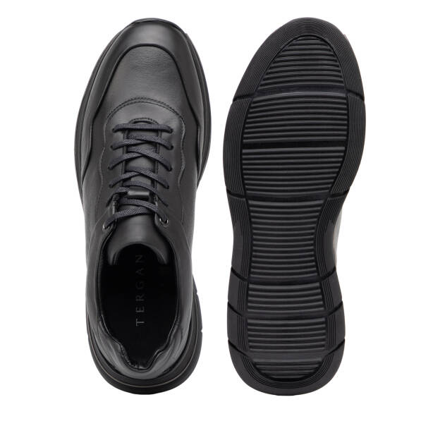 Siyah Hakiki Deri Erkek Sneaker - E25S1AY57392-A23 - 6