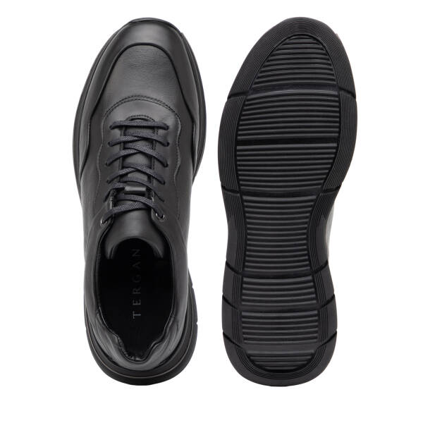 Siyah Hakiki Deri Erkek Sneaker - E25S1AY57392-A23 - 6