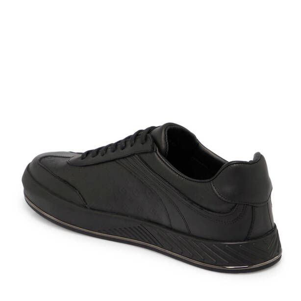 Siyah Deri Erkek Sneaker - E25S1AY57393-A23 - 2