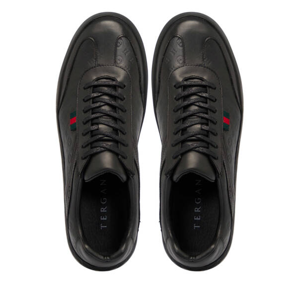 Siyah Deri Erkek Sneaker - E25S1AY57393-A23 - 5