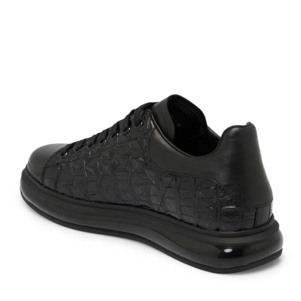 Siyah Deri Erkek Sneaker - E25S1AY57394-A23 - 2