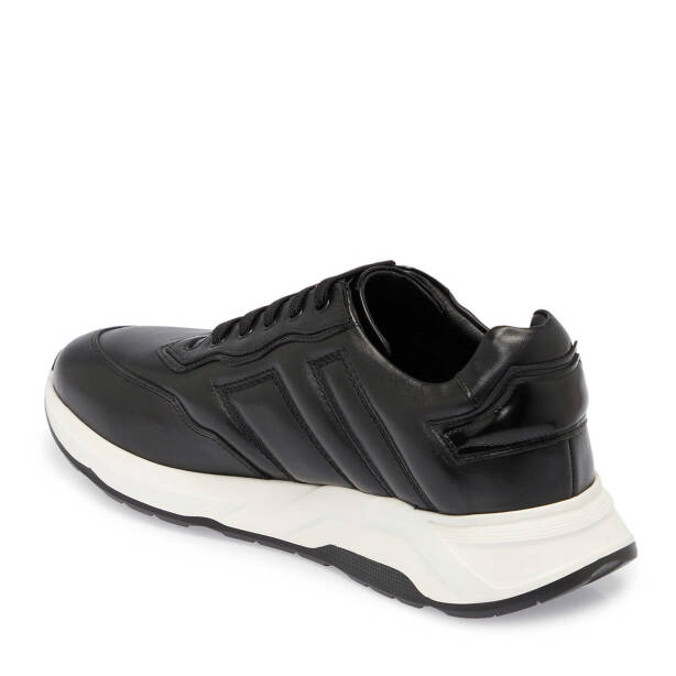 Siyah Deri Erkek Sneaker - E25S1AY57402-A23 - 2