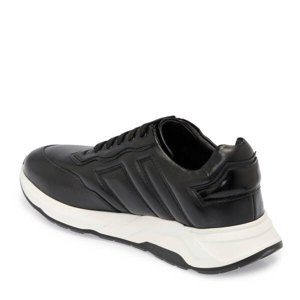 Siyah Deri Erkek Sneaker - E25S1AY57402-A23 - 2