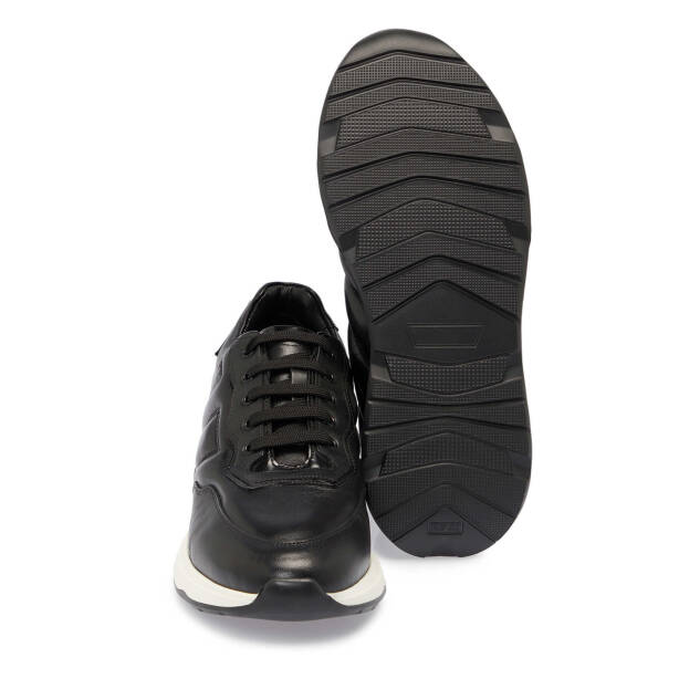 Siyah Deri Erkek Sneaker - E25S1AY57402-A23 - 4