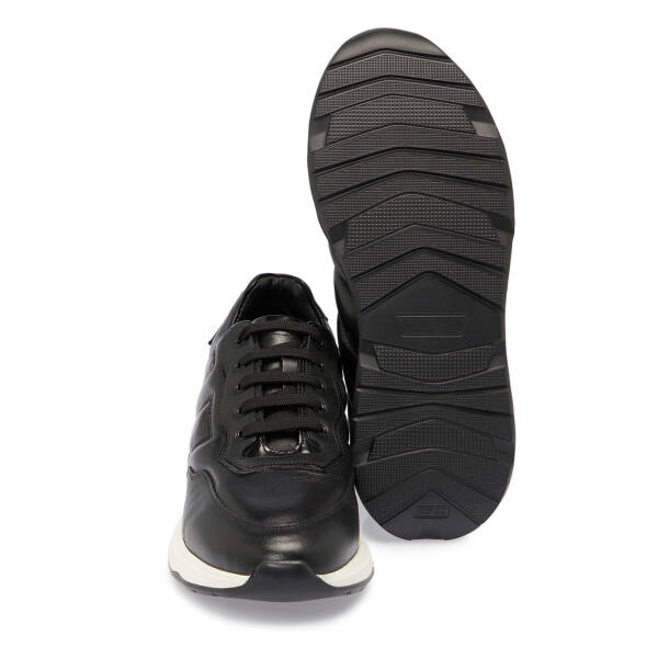 Siyah Deri Erkek Sneaker - E25S1AY57402-A23 - 4