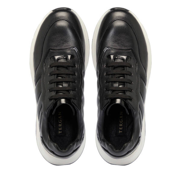 Siyah Deri Erkek Sneaker - E25S1AY57402-A23 - 5