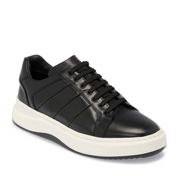Siyah Deri Erkek Sneaker - E25S1AY57404-A23 