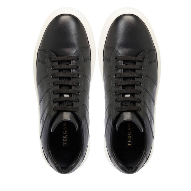 Siyah Deri Erkek Sneaker - E25S1AY57404-A23 - 5