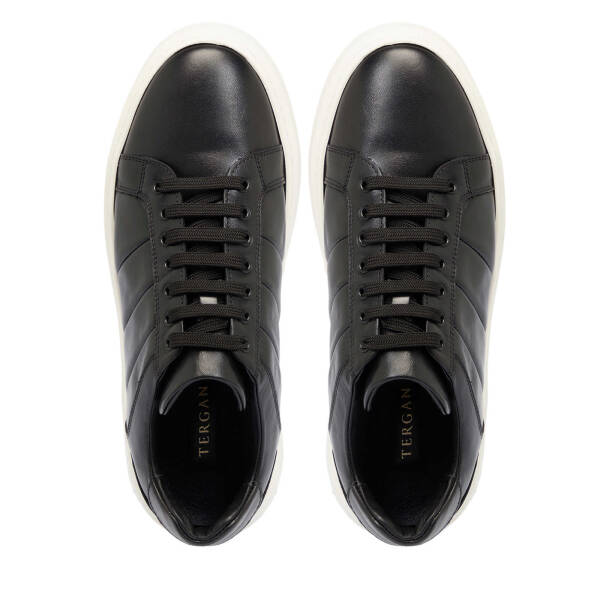 Siyah Deri Erkek Sneaker - E25S1AY57404-A23 - 5