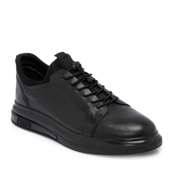 Siyah Hakiki Deri Erkek Sneaker - E25S1AY57411-A23 - 2