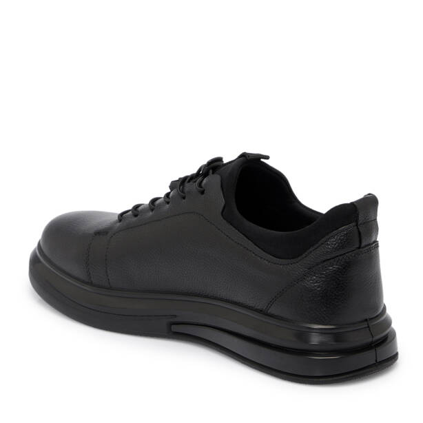 Siyah Hakiki Deri Erkek Sneaker - E25S1AY57411-A23 - 3