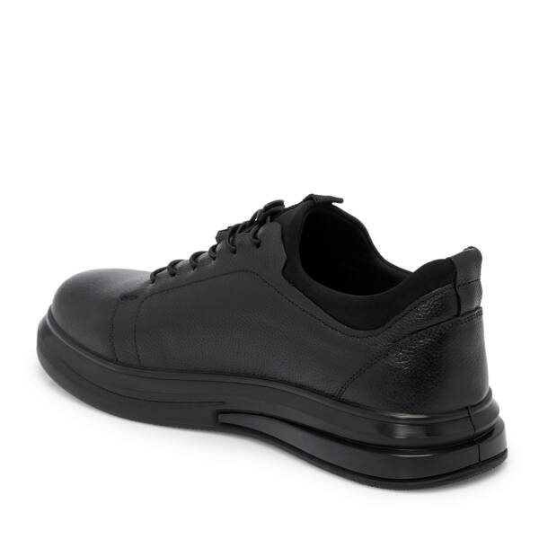 Siyah Hakiki Deri Erkek Sneaker - E25S1AY57411-A23 - 3