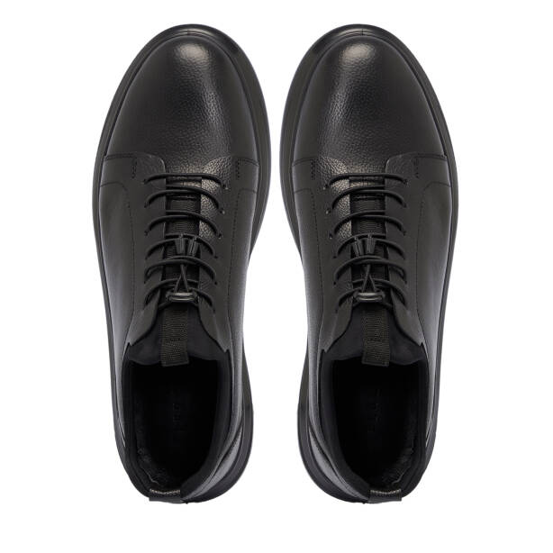 Siyah Hakiki Deri Erkek Sneaker - E25S1AY57411-A23 - 5