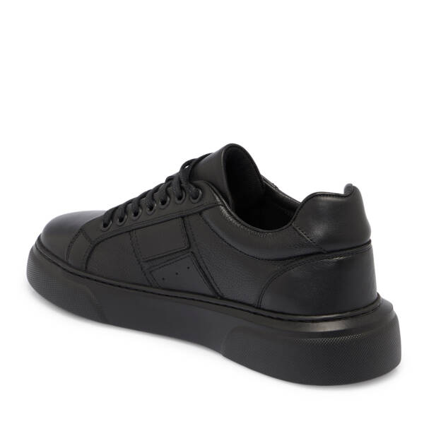 Siyah Deri Erkek Sneaker - E25S1AY57412-A23 - 2