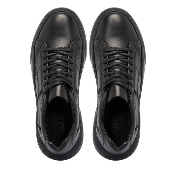 Siyah Deri Erkek Sneaker - E25S1AY57412-A23 - 5