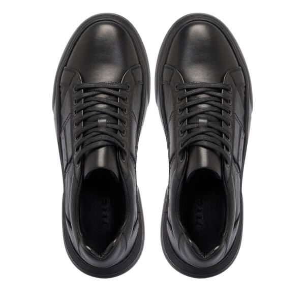 Siyah Deri Erkek Sneaker - E25S1AY57412-A23 - 5