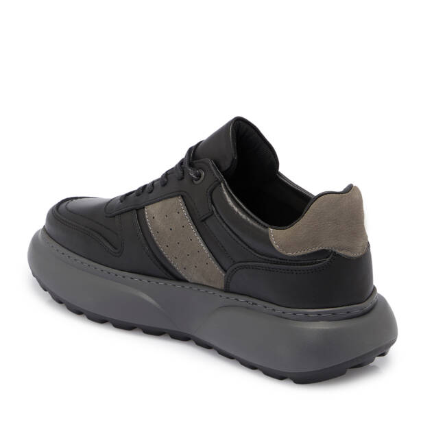 Siyah Deri Erkek Sneaker - E25S1AY57413-A23 - 2
