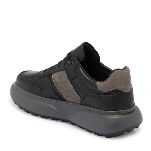 Siyah Deri Erkek Sneaker - E25S1AY57413-A23 - 2
