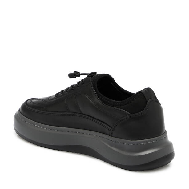 Siyah Hakiki Deri Erkek Sneaker - E25S1AY57414-A23 - 3