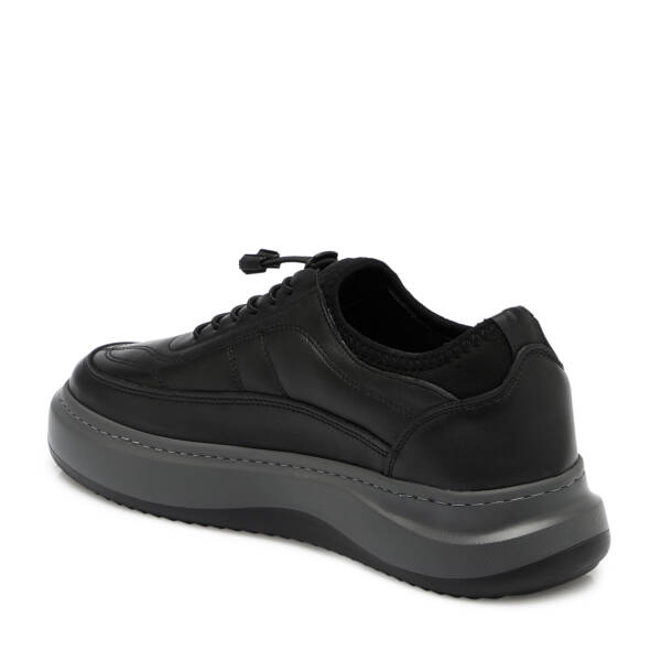 Siyah Hakiki Deri Erkek Sneaker - E25S1AY57414-A23 - 3